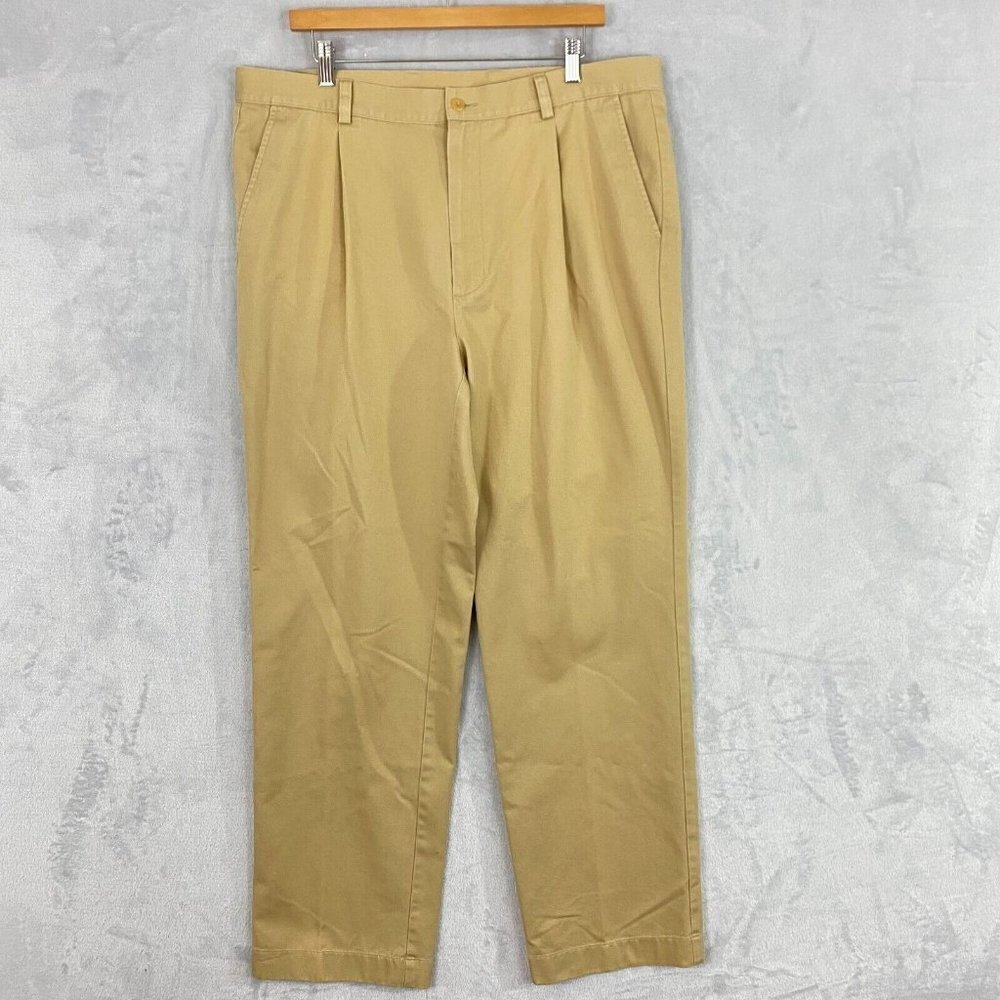 Callaway Golf X Series Pleated Front Chino Pants Size 38 Beige / Tan (39x32)
